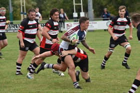 Tom Makin in action for Scarborough during the 36-21 loss at Malton & Norton on September 10.