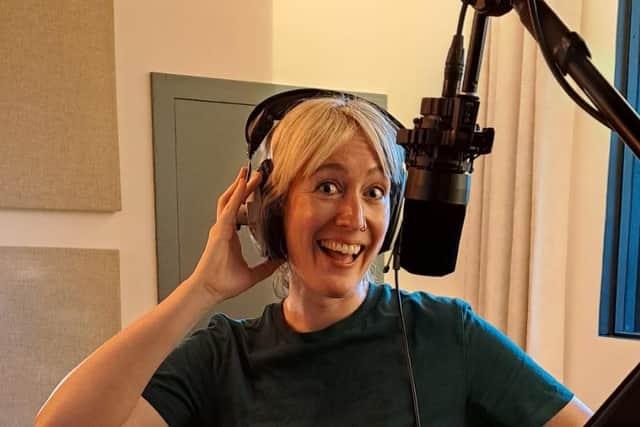 Lucy McGuire at the recording session