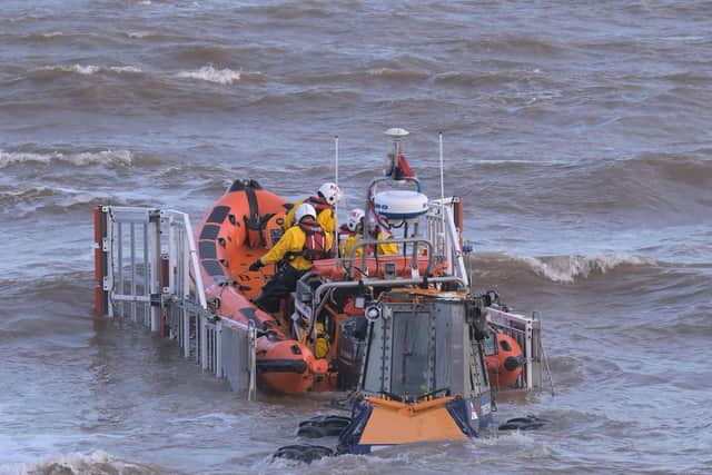 The dog's owner has now been located. Photo credit: RNLI/Tony Wilson