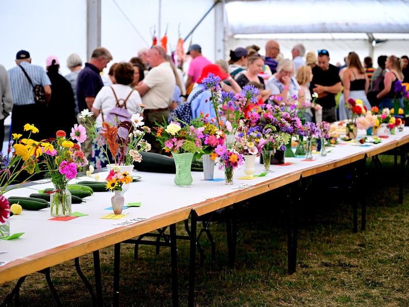 Colourful blooms at Thornton-le-Dale Show. photo: Richard Ponter