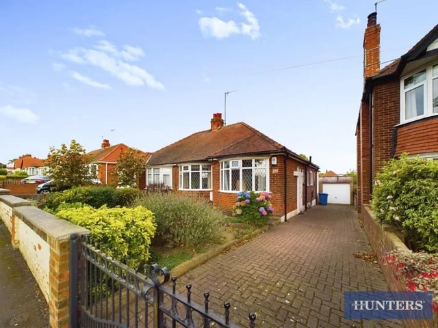 This two bedroom and one bathroom semi-detached bungalow is for sale with Hunters with a guide price of £200,000.