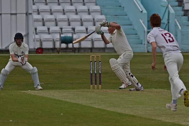 Valley skipper Peter Wannop in batting action. Photo by Simon Dobson