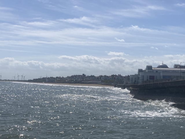 The sparkling sea at Bridlington.