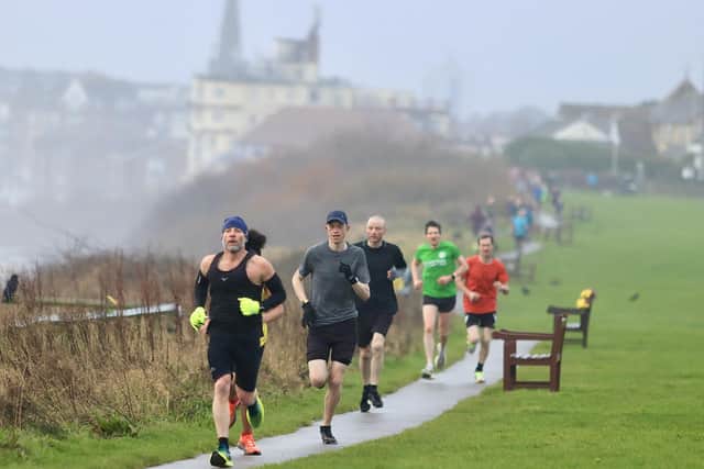 The athletes work their way around the Sewerby course in the poor weather conditions on Saturday morning. Photos by TCF Photography