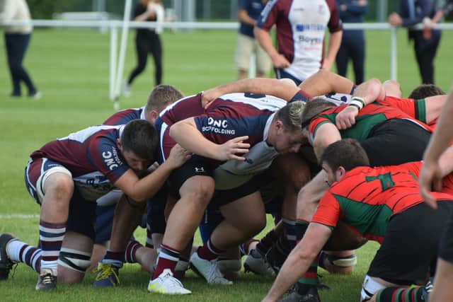 Scarborough RUIFC in action during their opening-day defeat on the road at Dronfield. PHOTO BY CHARLIE HOPPER