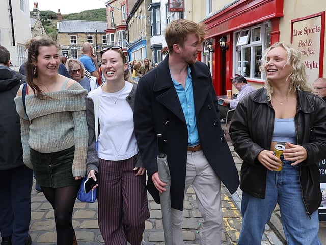 People enjoying being out and about at the festival. photo: Richard Ponter