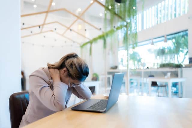 You should keep monitoring your posture when sitting at the screen. Photo: StockAdobe