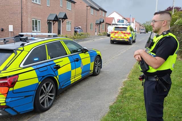 Police in Burniston following the incident