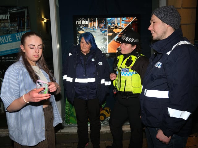 On a night out and chatting to the police and Street Angels