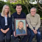 Sabrina's family: Pauline Nimmo (Sabrina's sister), Joseph Brett (Sabrina's brother), Noel Brett (Sabrina's father); courtesy of ITV Anglia