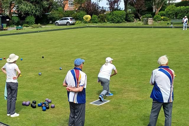 South Cliff Bowling Club in action against Pickering.