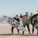 Protesting on the beach
