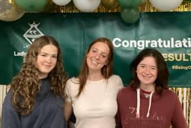 Lady Lumley's students Eleanor Fernie, Freya Walker-Allan and Florence Blundell.