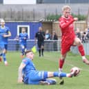 Bridlington Town on the attack during their 3-2 win on the road at Pontefract Collieries. Photo by TCF Photography