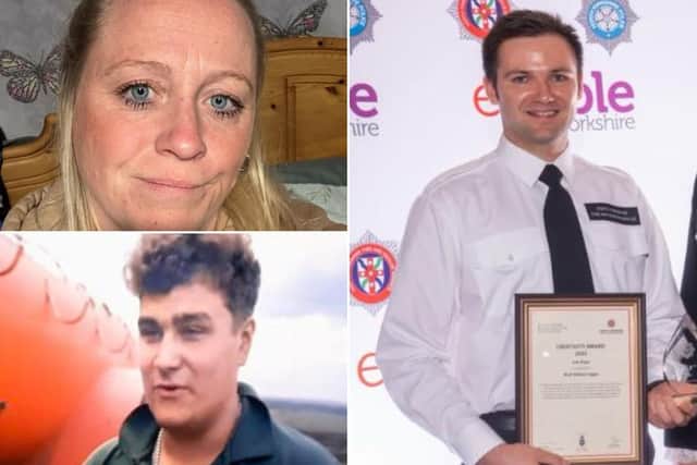 Clockwise from top left: Amy Cockrem, Niall Fagan and William Butterfield.
