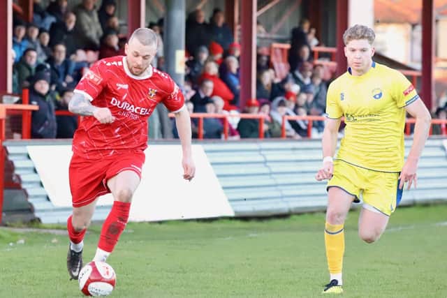 Danny Earl has signed a new deal with Bridlington Town for the 2025-26 season. Photo by TCF Photography