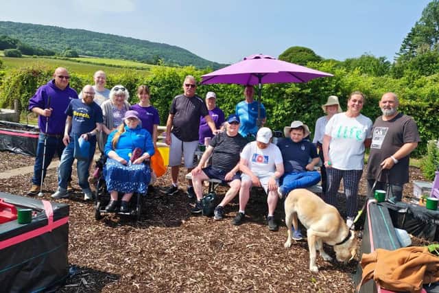 Group members at one of the allotment meetings