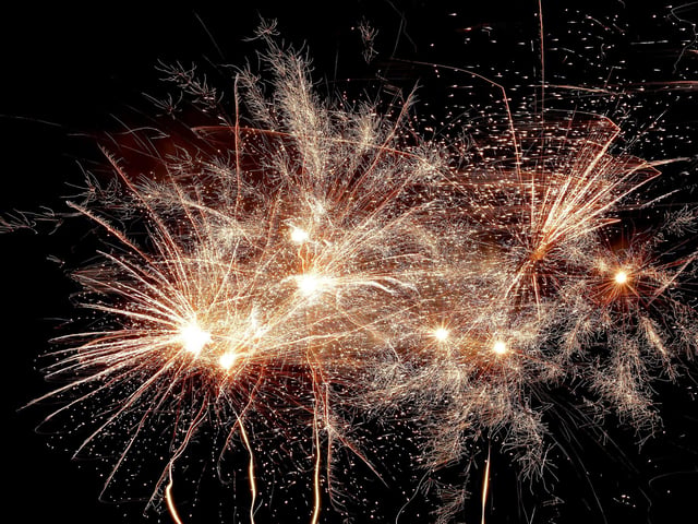 Golden fireworks!