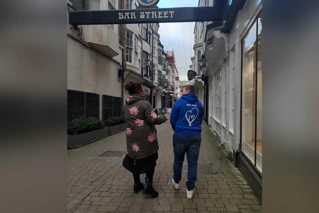A Befriending walk and talk on Scarborough's Bar Street.