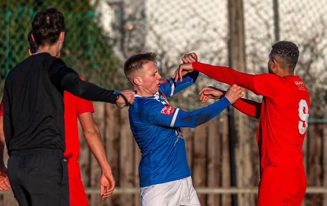 Whitby Town slipped to a 3-1 home loss against Workington AFC. Photo by Brian Murfield