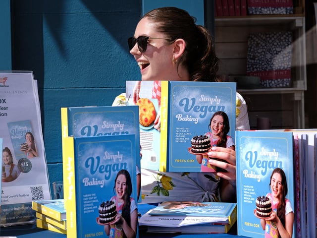 Scarborough's own Great British Bake Off star Freya Cox selling her cookbook!