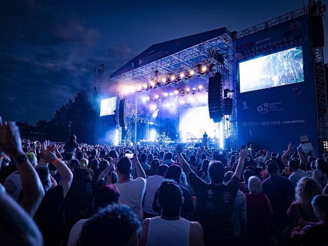 Fans enjoying the gig at the OAT. picture: Cuffe & Taylor