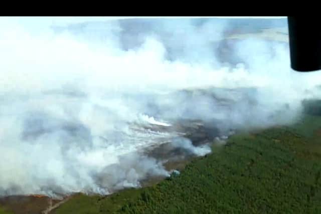 The scene of the fire near RAF Fylingdales