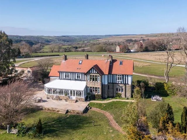 This six bedroom, seven bathroom and four reception room detached house is currently for sale with Cundalls for offers over £1,250,000.