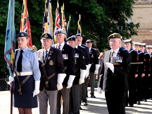 Many branches of the armed forces were represented