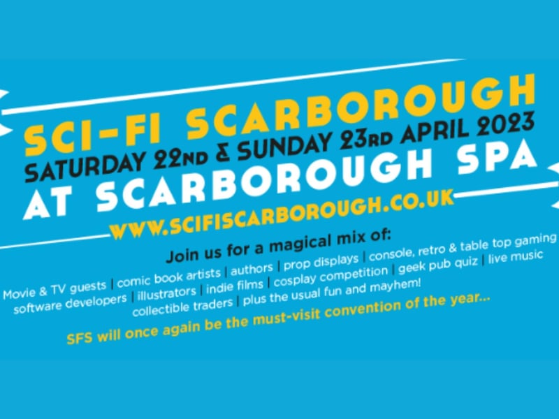 Scarborough's Sci-Fi Festival returns to Scarborough Spa this coming weekend! Sci Fi Scarborough is a whole weekend Unconventional Convention held in the quirky quarter mile of The Spa Complex Scarborough.Visit the Scarborough Spa or Sci-Fi Scarborough website for ticket details.