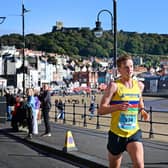Scarborough Athletic Club's Harry Butterworth on his way to winning the McCain Yorkshire Coast 10K on Sunday. Photo by Richard Ponter
