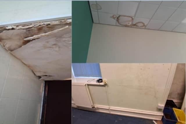 Poor condition of Scarborough Town Hall campus.  Courtesy NYC.
