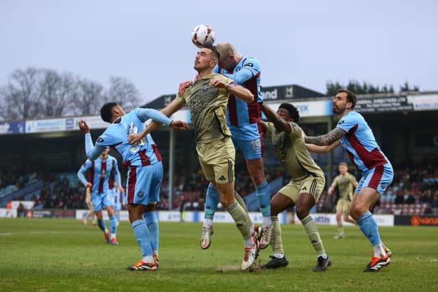 Scarborough Athletic lost 2-1 at high-flyers Scunthorpe United. Photo by Zach Forster.