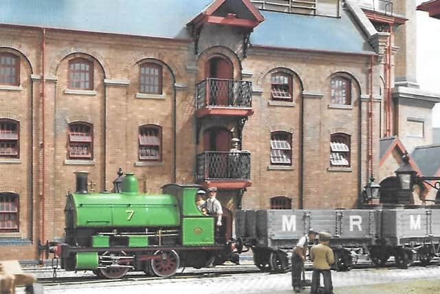 Copper Wort, built by Pete Goss, represents the railway network that served the brewery industry in Burton on Trent.