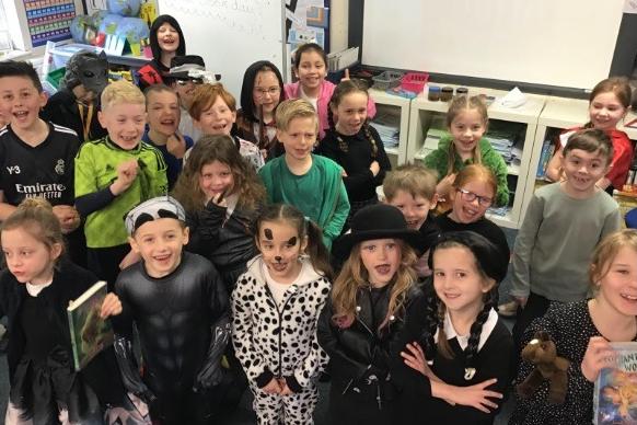 West Cliff School children enjoy their World Book Day.