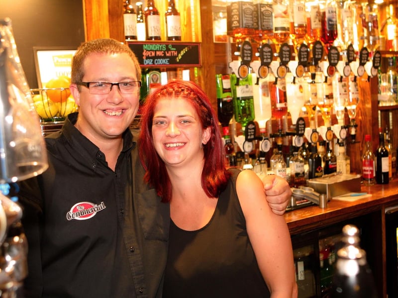 Fergie and landlady Kate looking after the punters in The Commercial