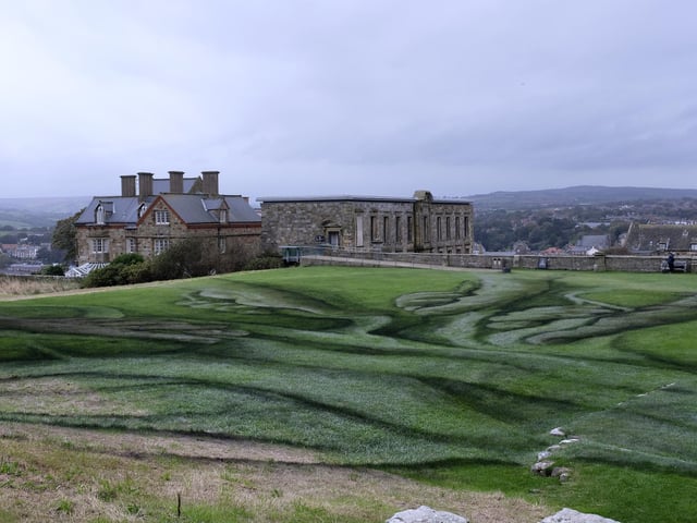 The land art created for the National Lottery's 30th anniversary.