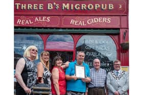 (Left to Right) Christine Jane, Mayoress Mrs Diane Arthur, Cheryl Bates, Mark Bates, Kevin Keaveny, Town Mayor Mr John Arthur. Photo: Mark Bates