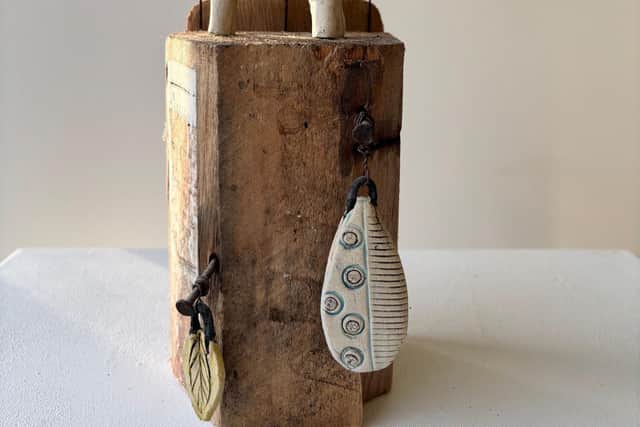Shirley works in ceramics