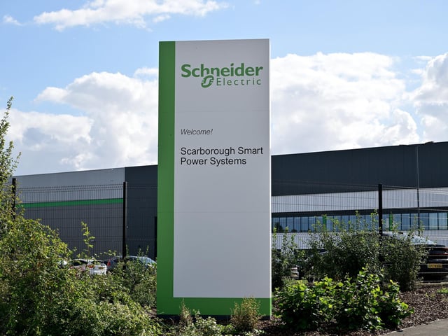 The Schneider Electric site pictured from the outside. photo: Richard Ponter