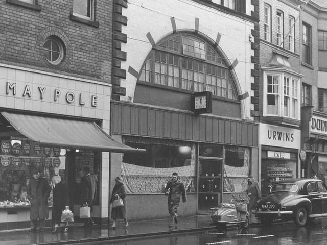 Rowntree's cafe, one of the town's most popular meeting places, pictured in 1961.