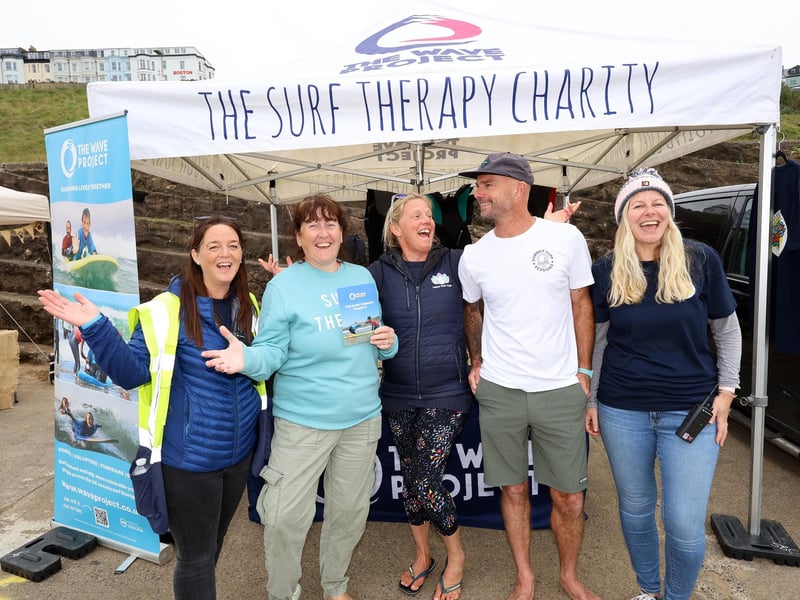 Organisers and stall holders Vicki Jones, Sarah Turner, Helen Peterson, Matt Jones and Faye Francis, enjoy the afternoon.