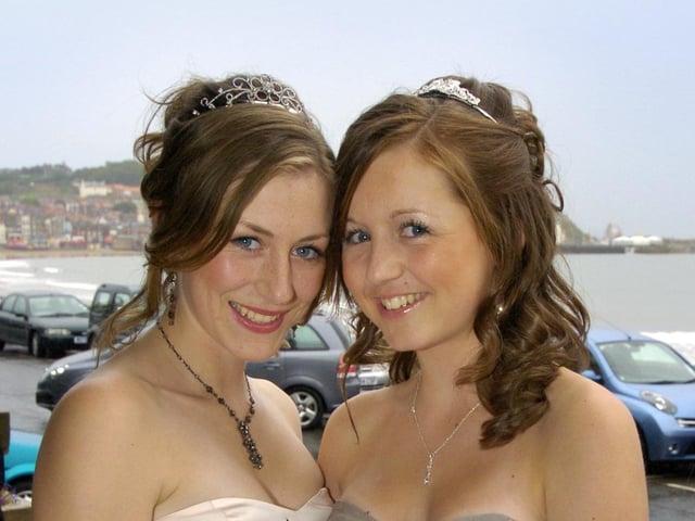 Graham School; Friends Harriet Marshall and Racheal Wright, looking like film stars for the night.