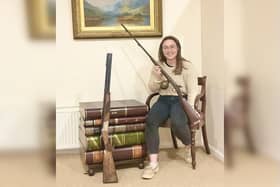 David Duggleby Auctioneers will be selling a two hundred year old air-powered Wallis rifle at auction on Friday January 26. . Photo courtesy of David Duggleby Auctioneers.