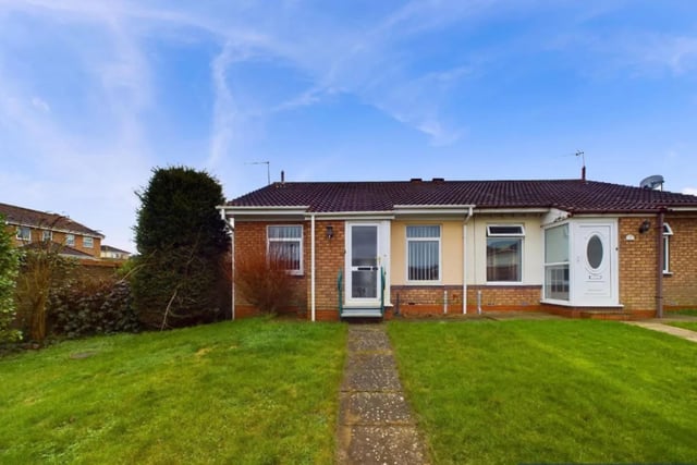 This two bedroom semi-detached bungalow is for sale with Hunters for £160,000.