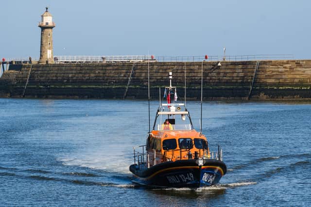 Whitby's all weather lifeboat was launched at 1.40pm on Saturday March 21. Photo credit: RNLI/Ceri Oakes.