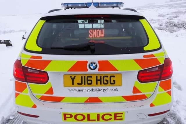 The A171 road between Scarborough and Whitby is currently blocked due to snow.