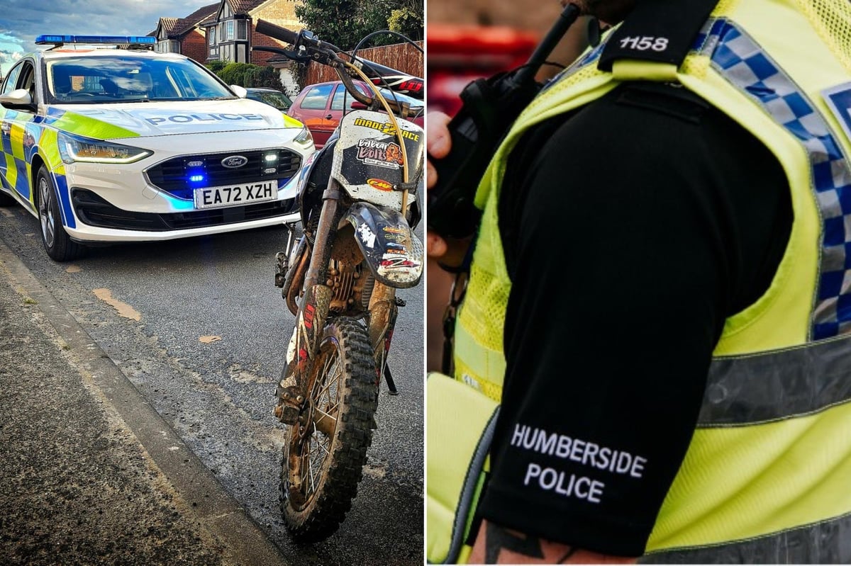 Police seize illegal motorbike in Bridlington after rider falls off machine in front of officers