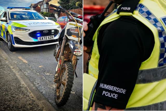 Humberside Police seized an illegal motorbike in Bridlington on June 27. Photo: Humberside Police.