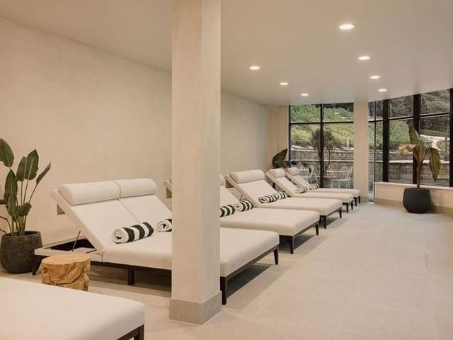 The sanctuary sauna area.